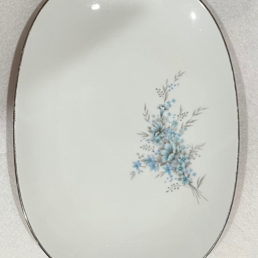 Elegant Floral Oval Serving Platter